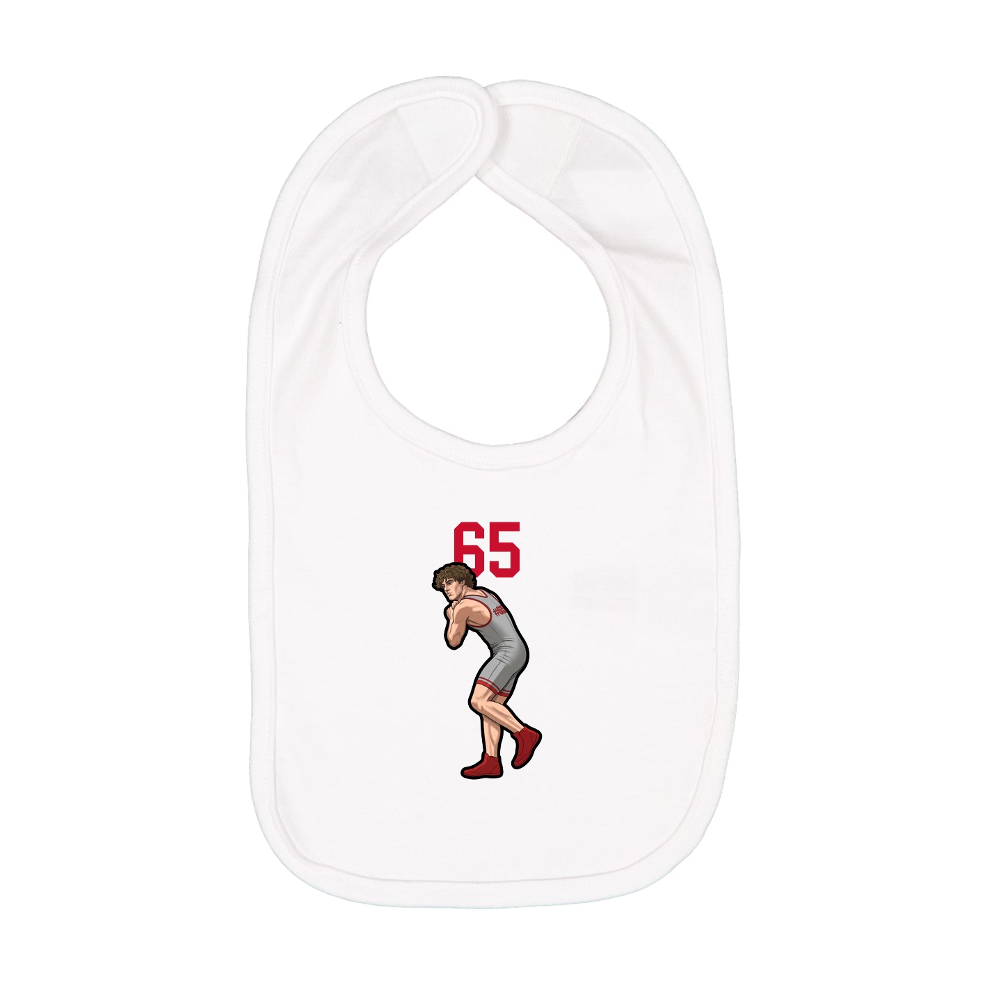 Infant Bib — Number Top in White