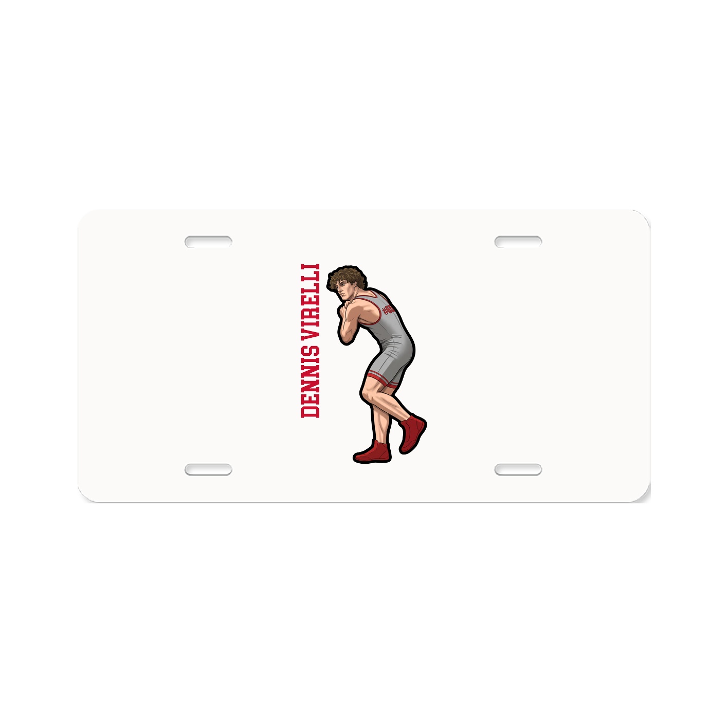 License Plate — Name Vertical in Classic