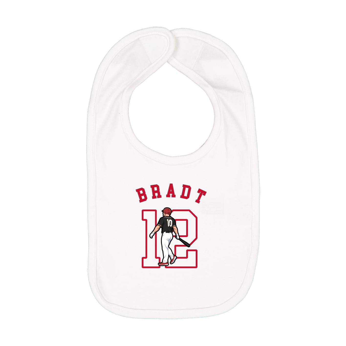 Infant Bib — Shirsey Arch in White