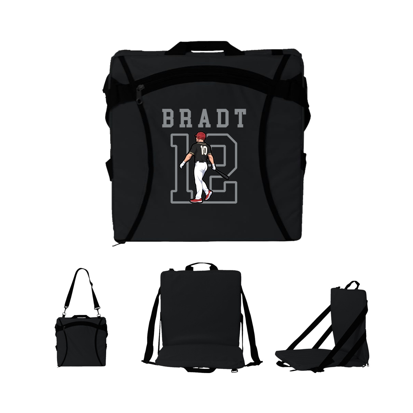 Folding Stadium Seat — Shirsey in Black
