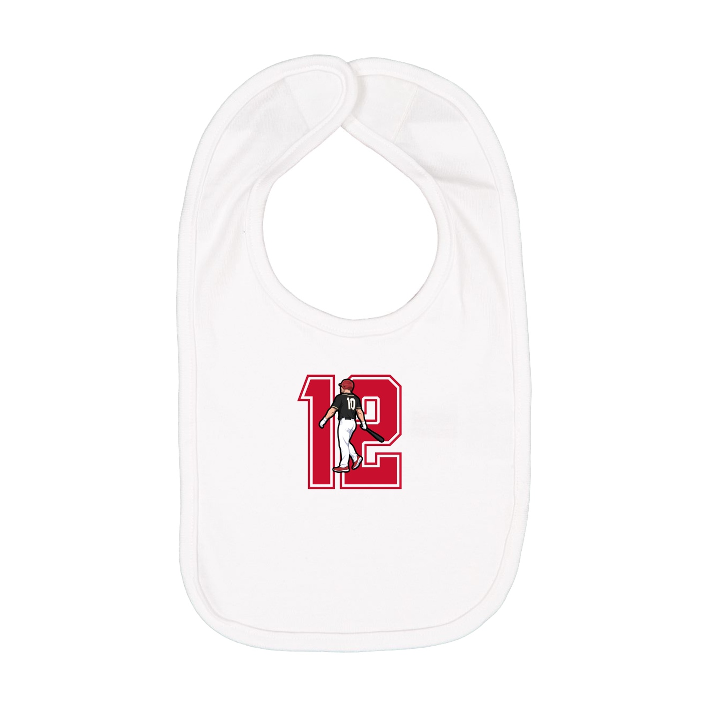 Infant Bib — Number in White