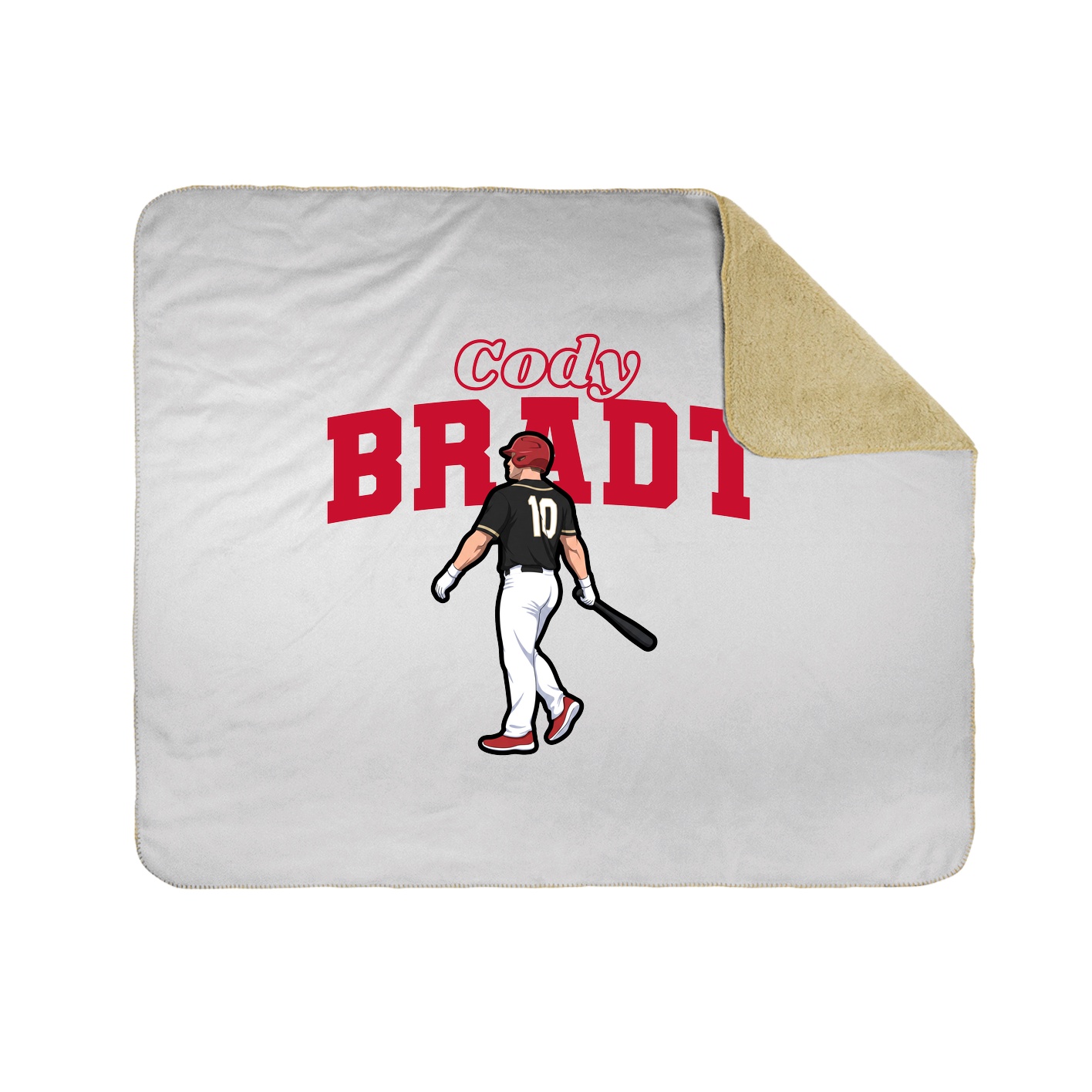 Throw Blanket — Name Arch in White