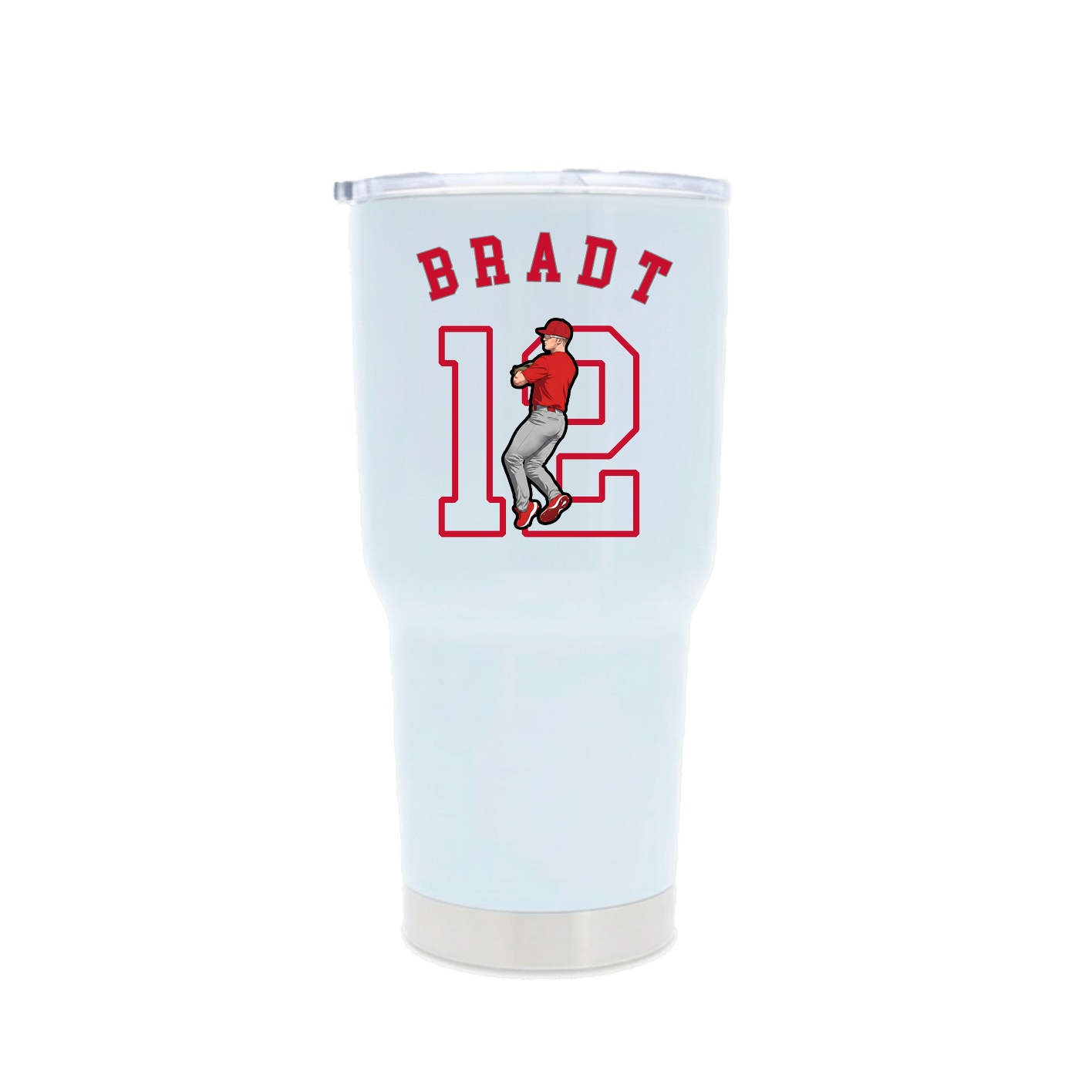 30oz Stainless Steel Tumbler — Shirsey Arch in White