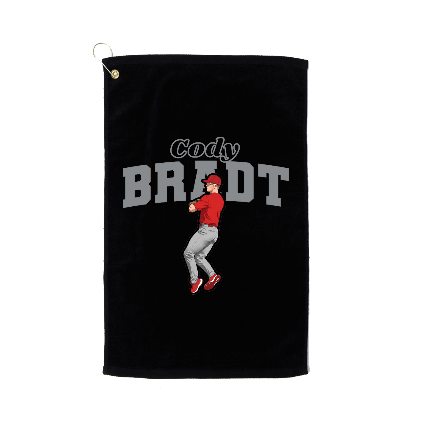 Golf Towel — Name Arch in Black