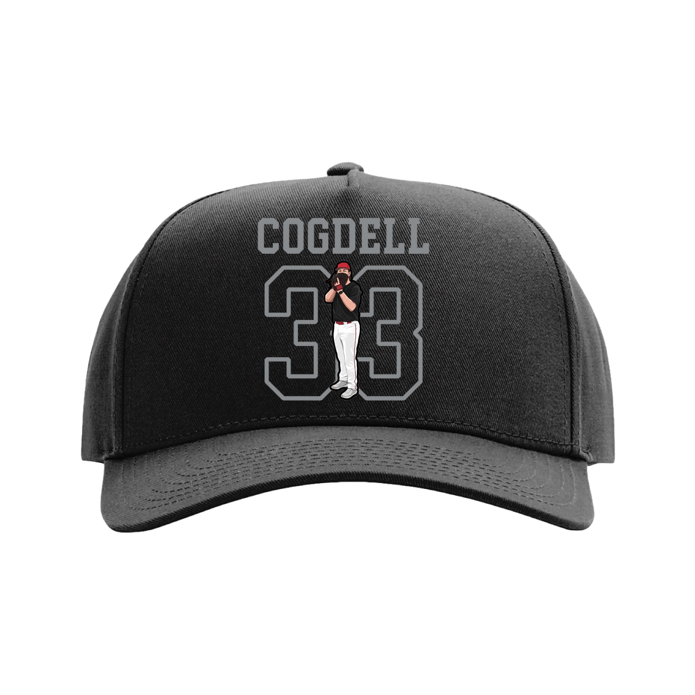 Full Fabric Five-Panel Champ Cap — Shirsey in Black