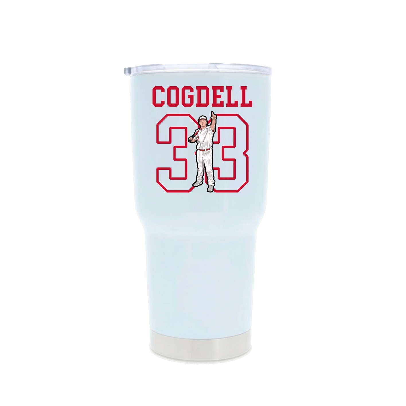 30oz Stainless Steel Tumbler — Shirsey in White