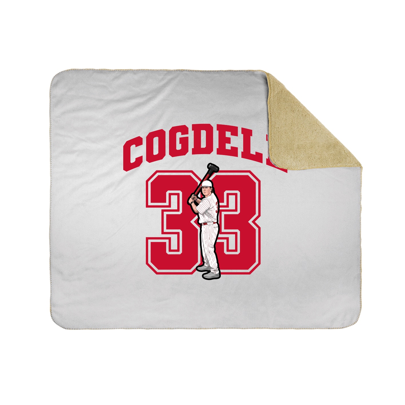 Throw Blanket — Number in White