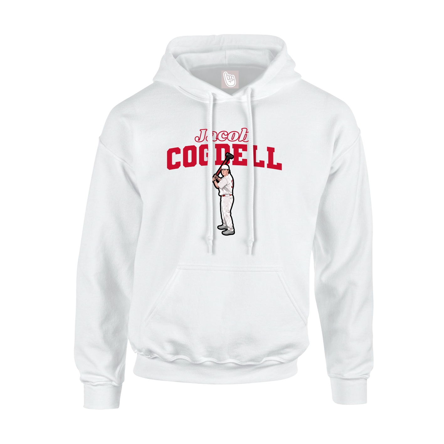Hoodie — Name Arch in White