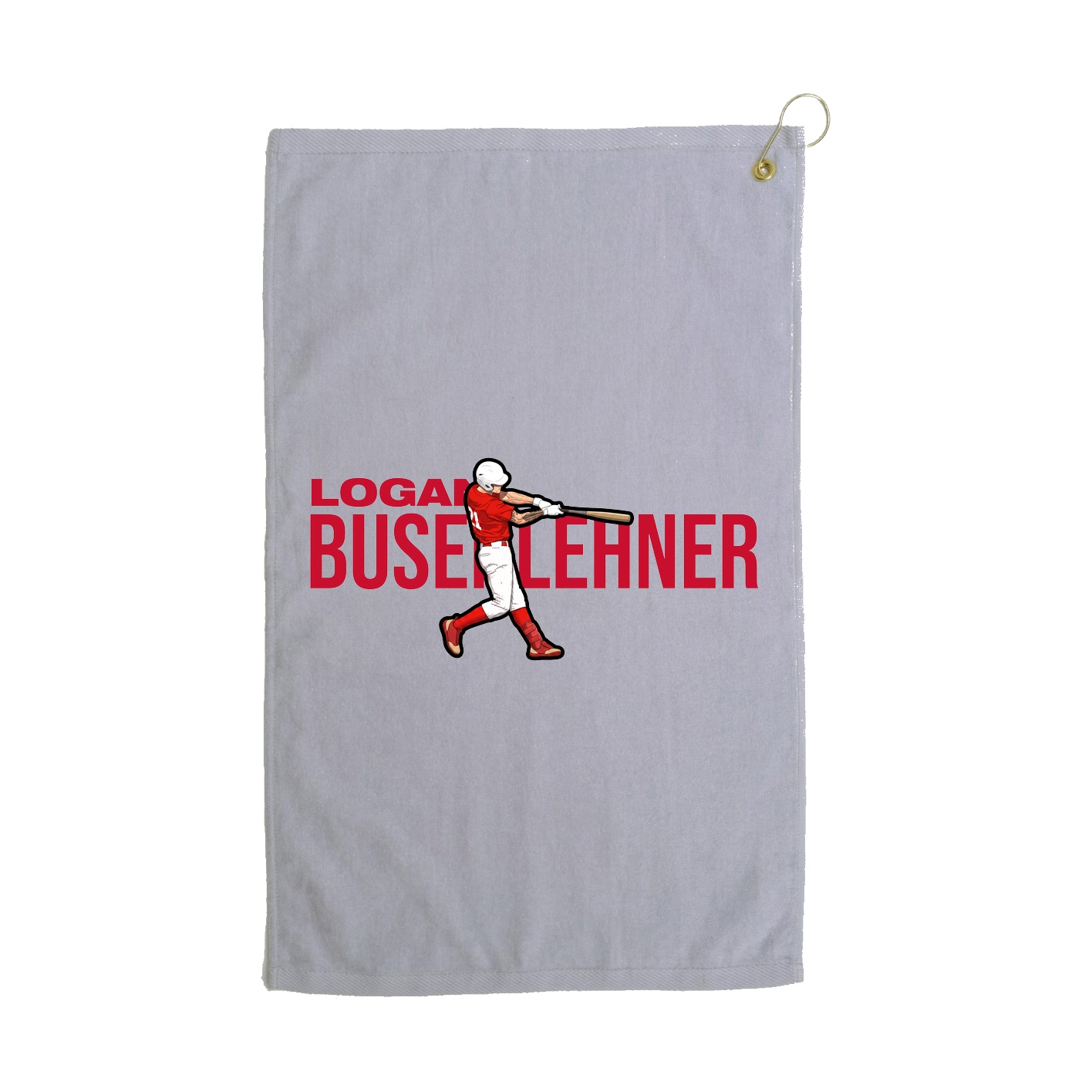 Golf Towel — Player Name in Grey