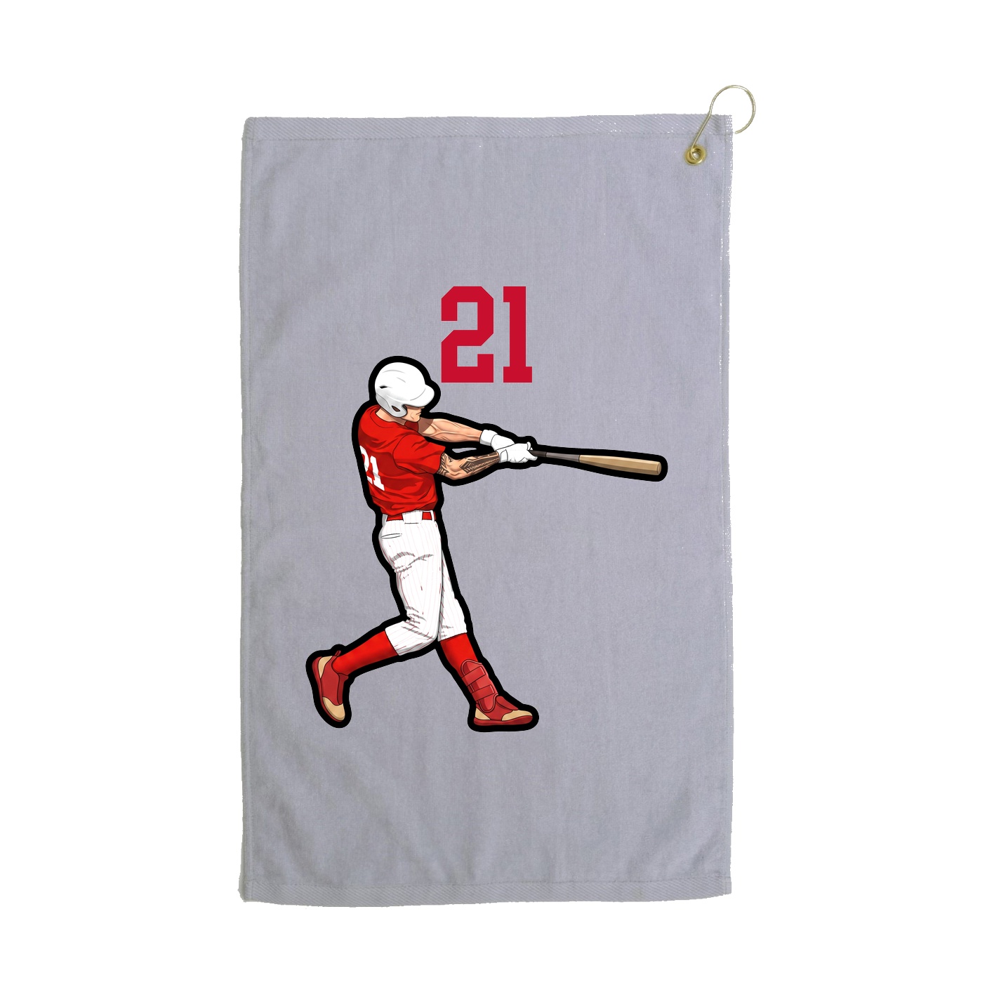 Golf Towel — Number Top in Grey