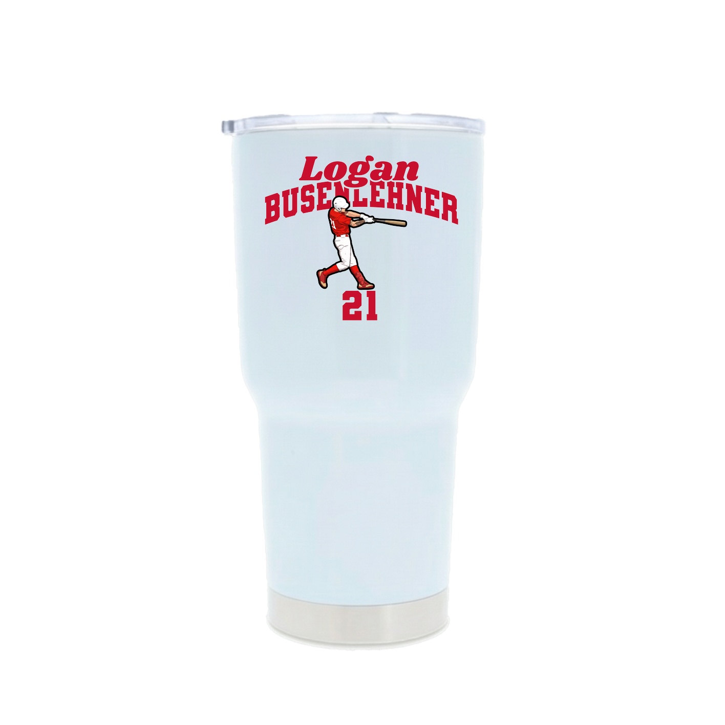 30oz Stainless Steel Tumbler — Signature Arch in White