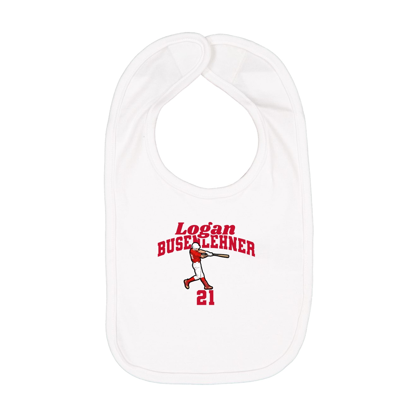 Infant Bib — Signature Arch in White