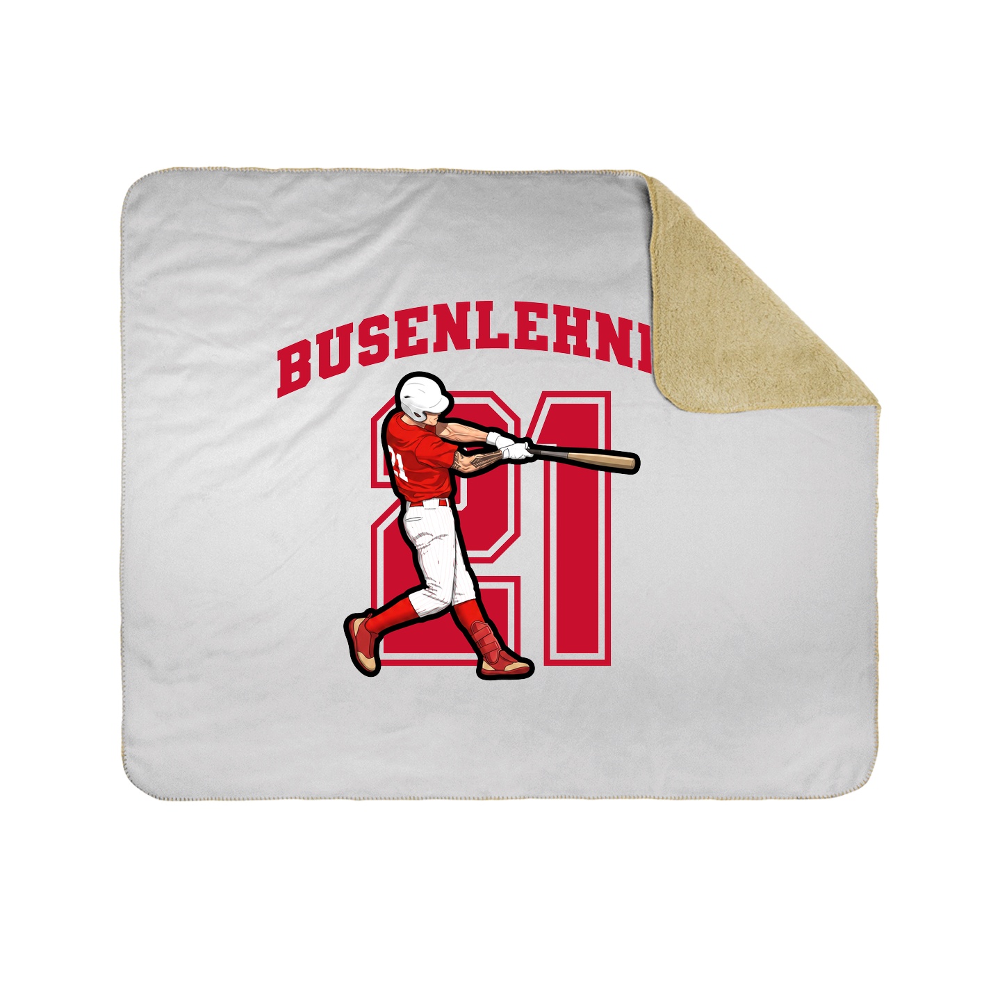 Throw Blanket — Number in White