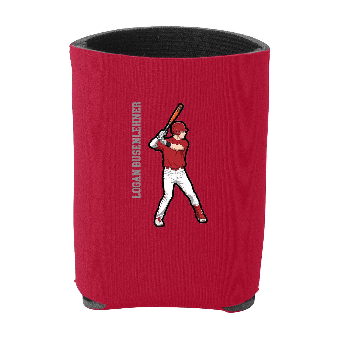 Can Holder — Name Vertical in Red
