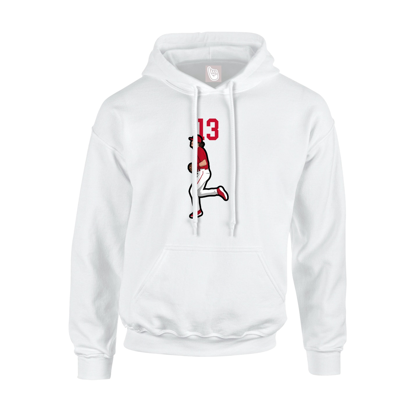 Hoodie — Number Top in White