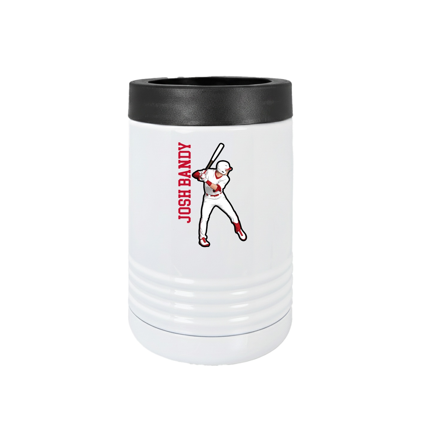 Beverage Holder — Name Vertical in White