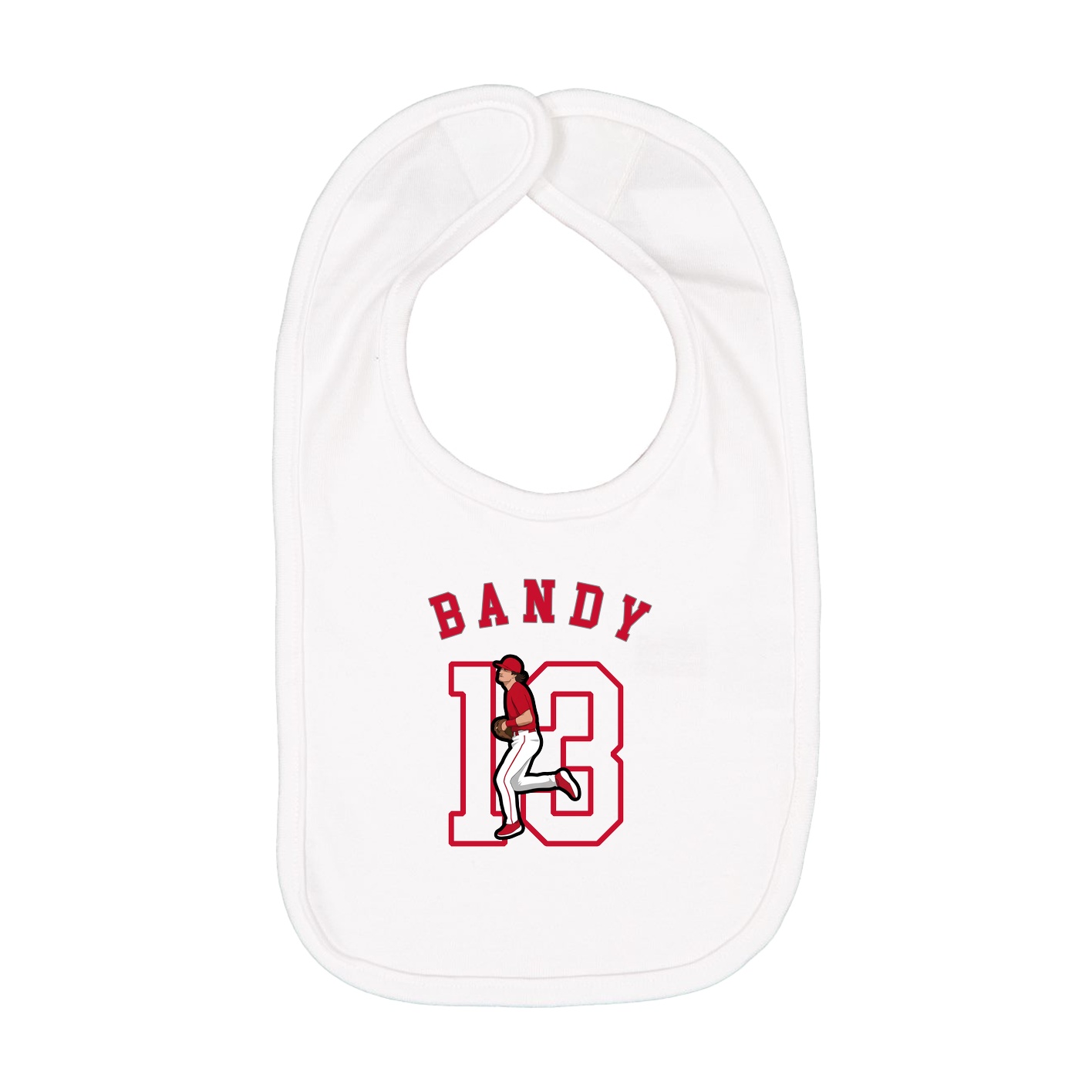 Infant Bib — Shirsey Arch in White