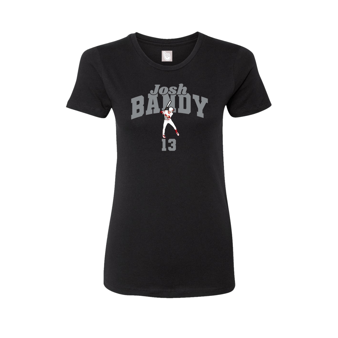 Fitted Women's Tee — Signature Arch in Black