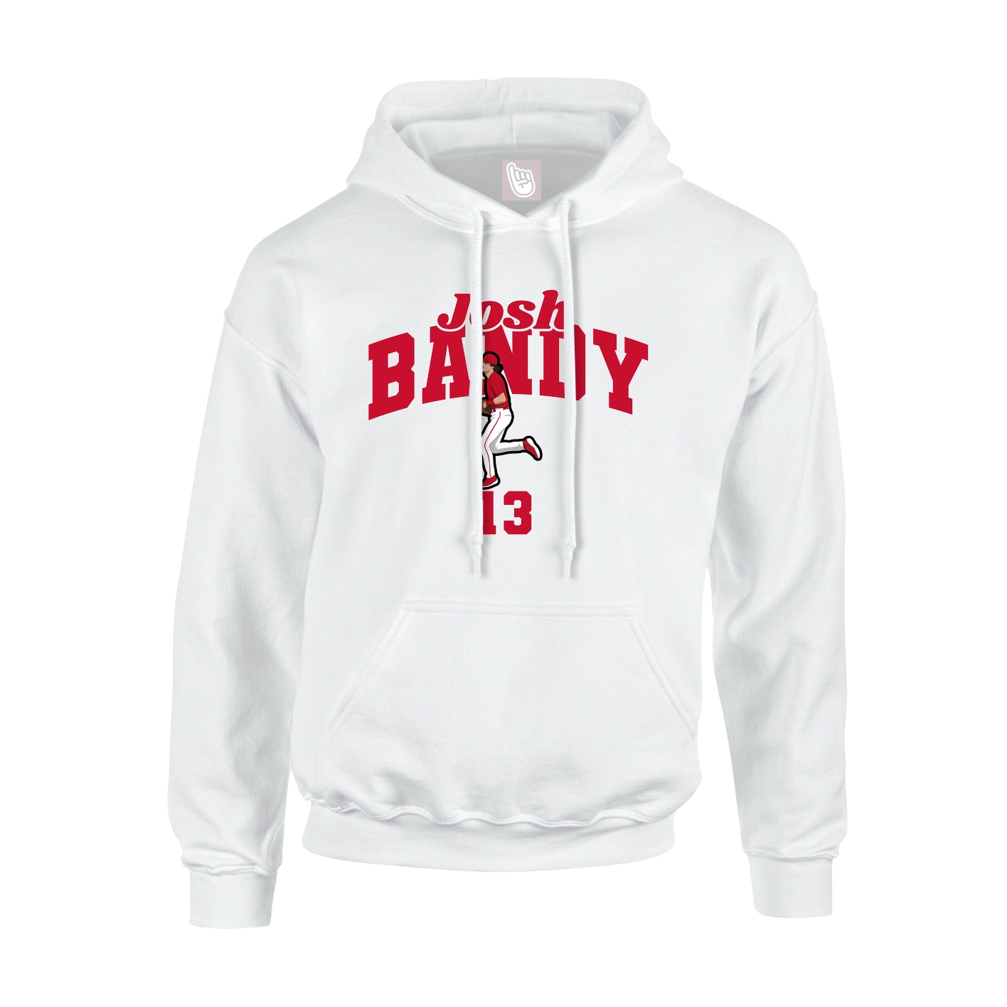 Youth Hoodie — Signature Arch in White