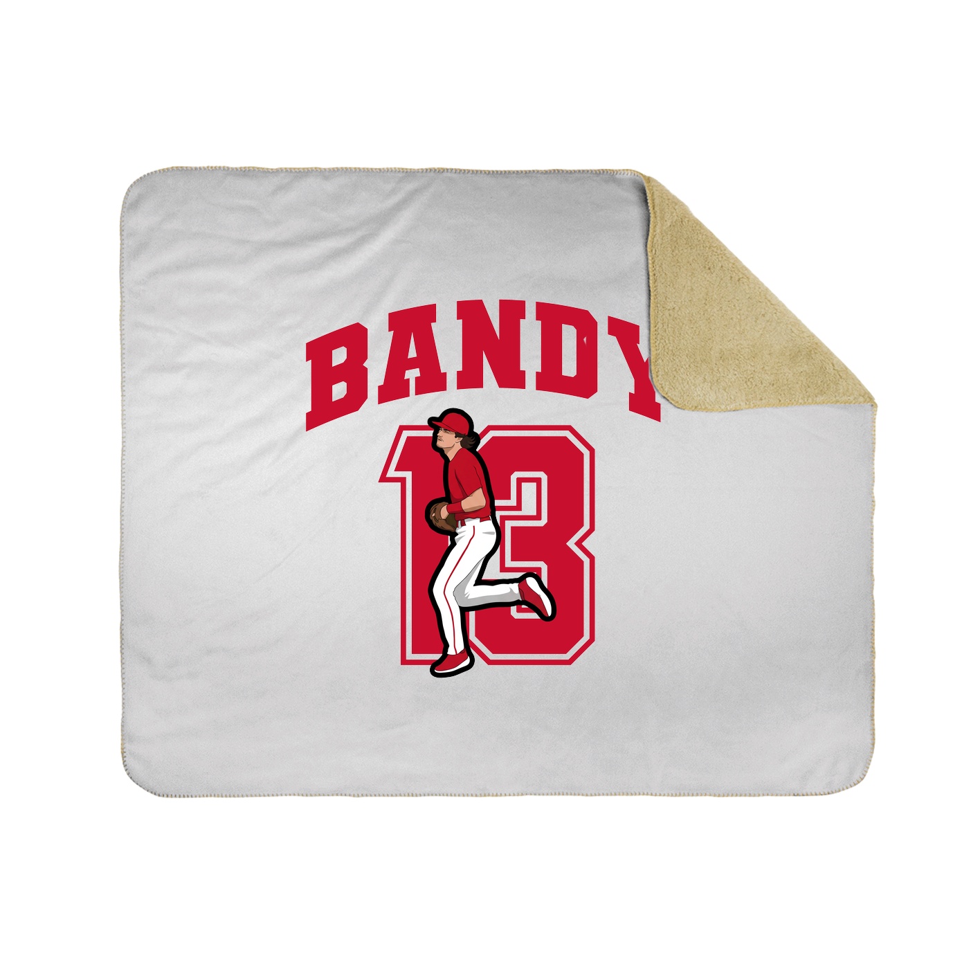 Throw Blanket — Number in White