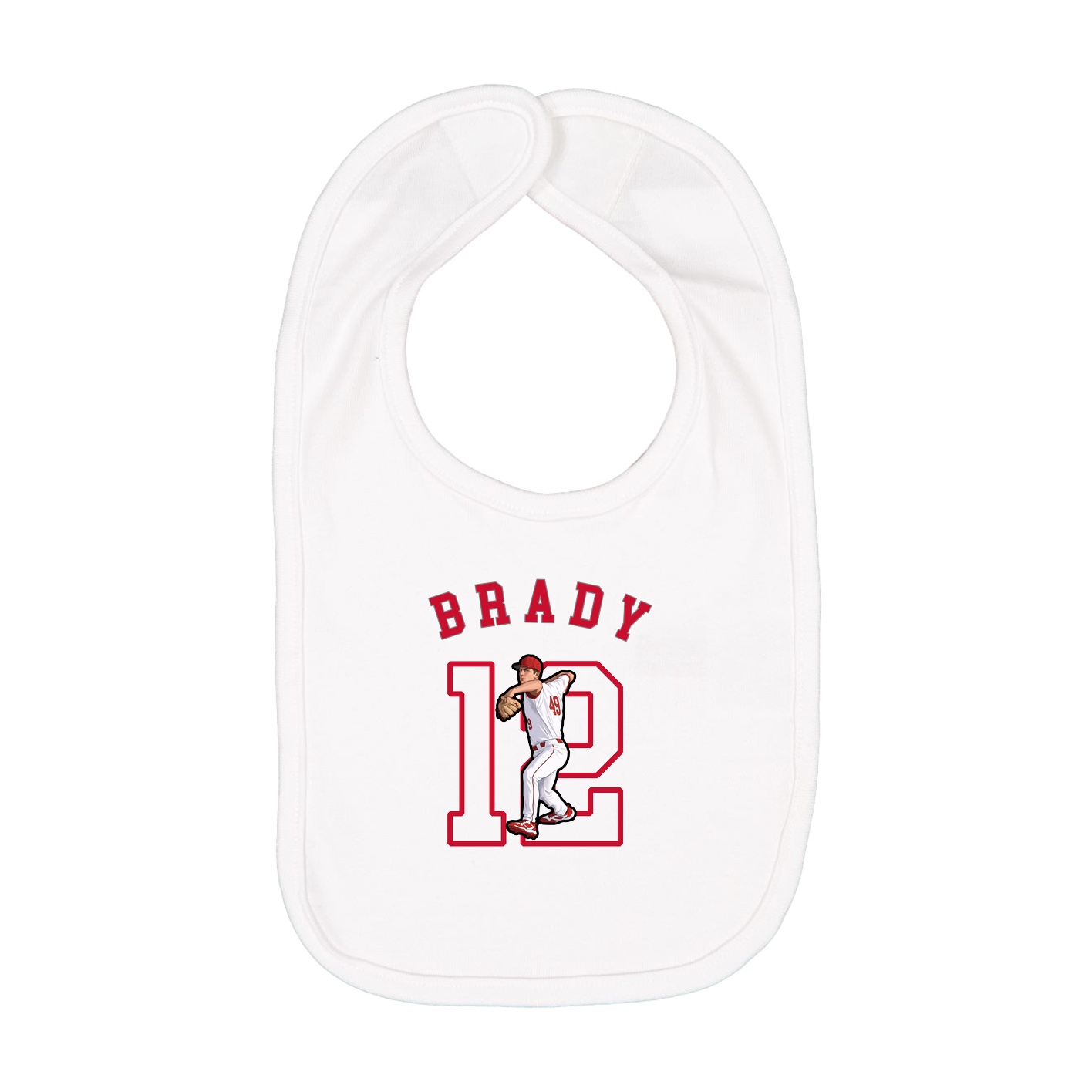 Infant Bib — Shirsey Arch in White