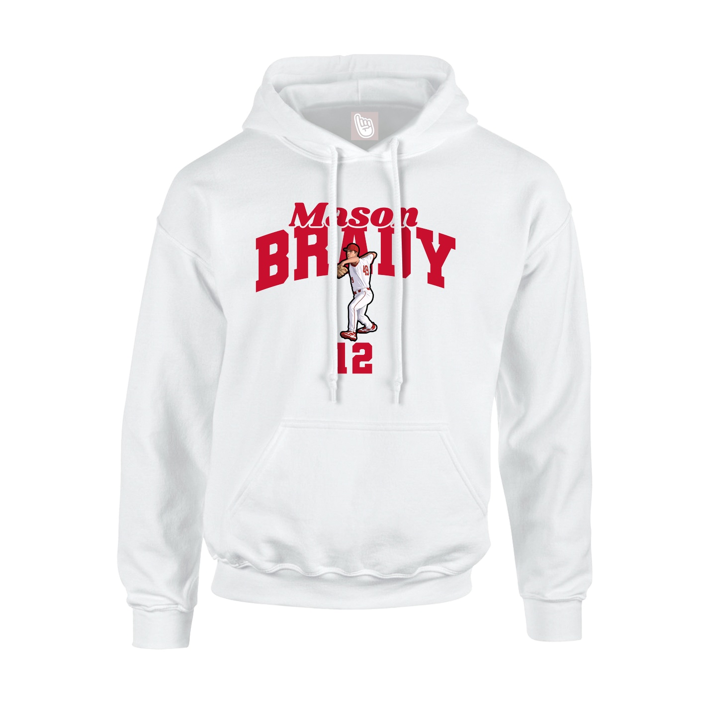 Hoodie — Signature Arch in White