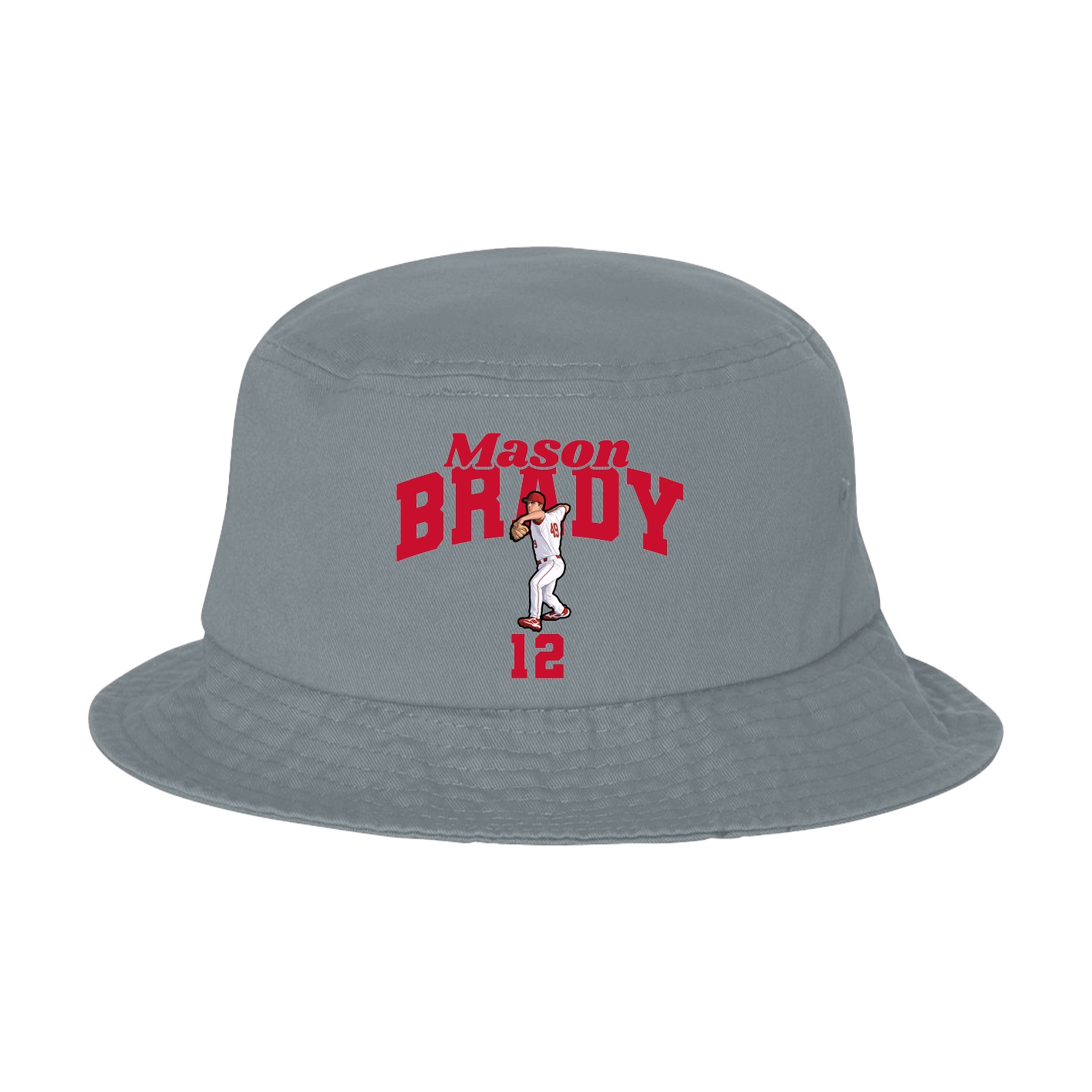 Bucket Cap — Signature Arch in Grey