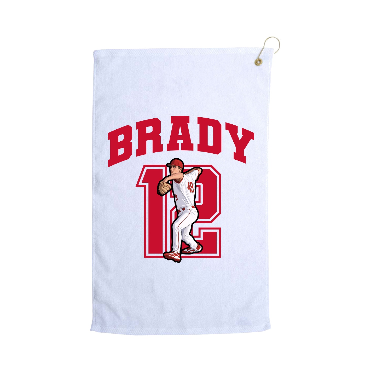 Golf Towel — Number in White