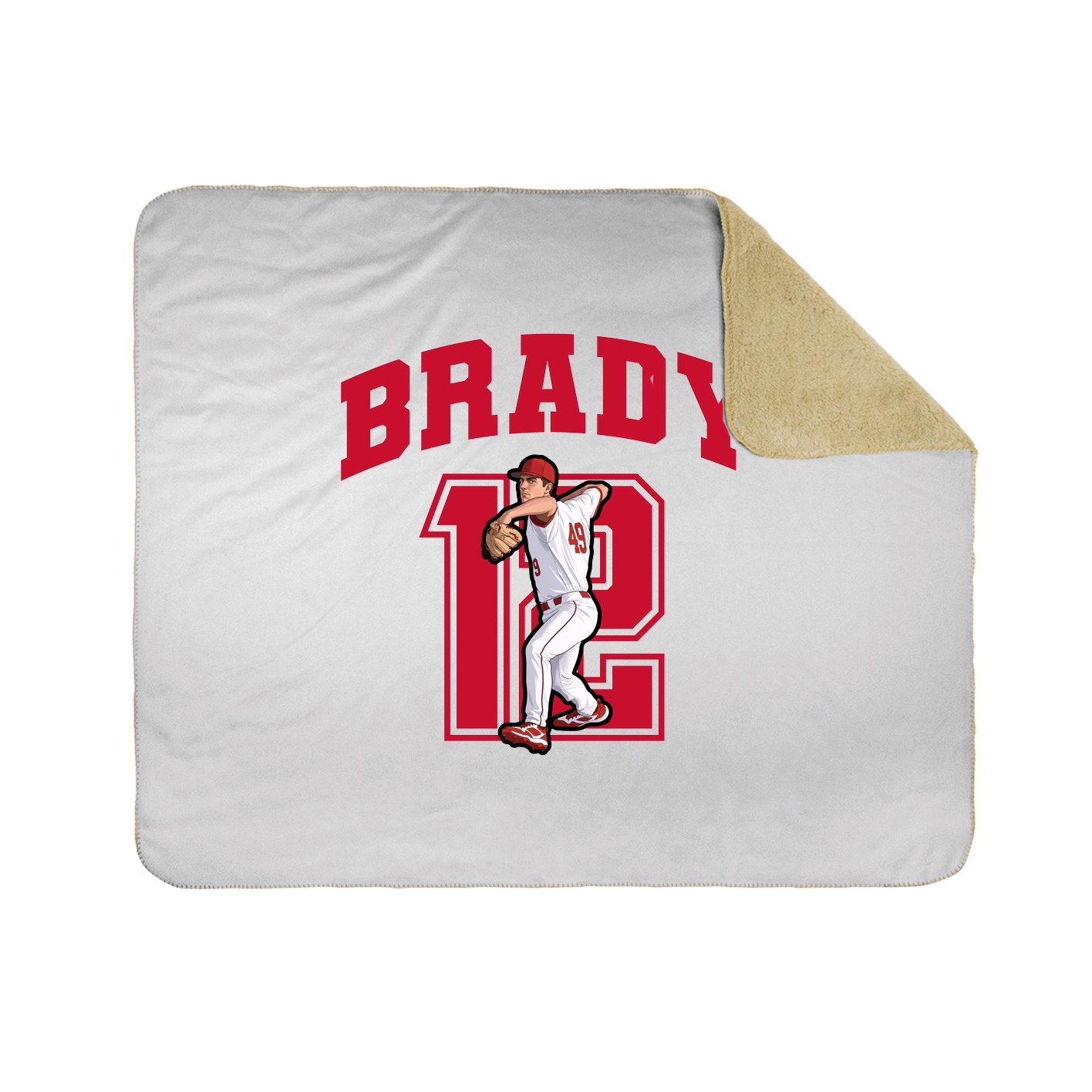 Throw Blanket — Number in White