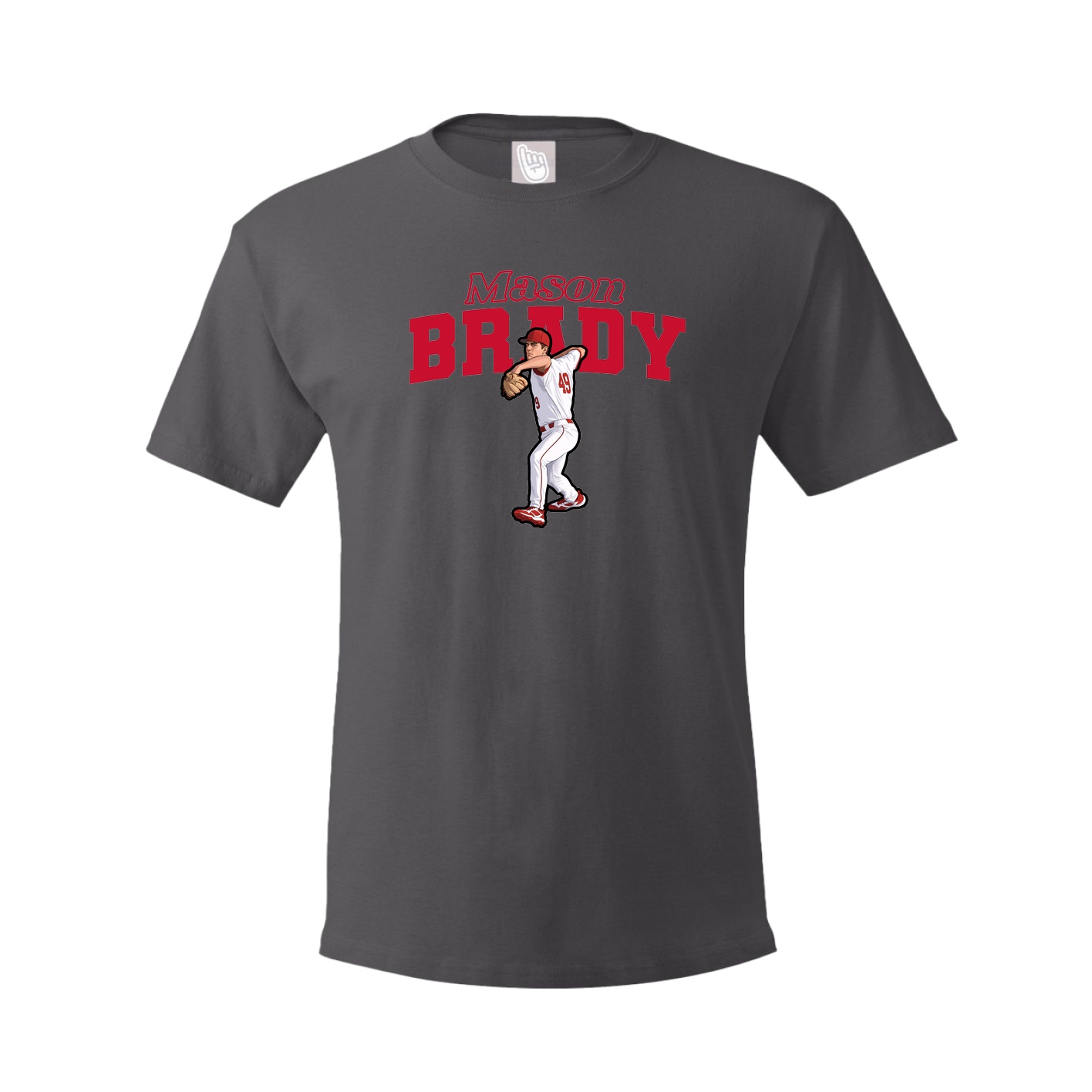 Tee — Name Arch in Grey