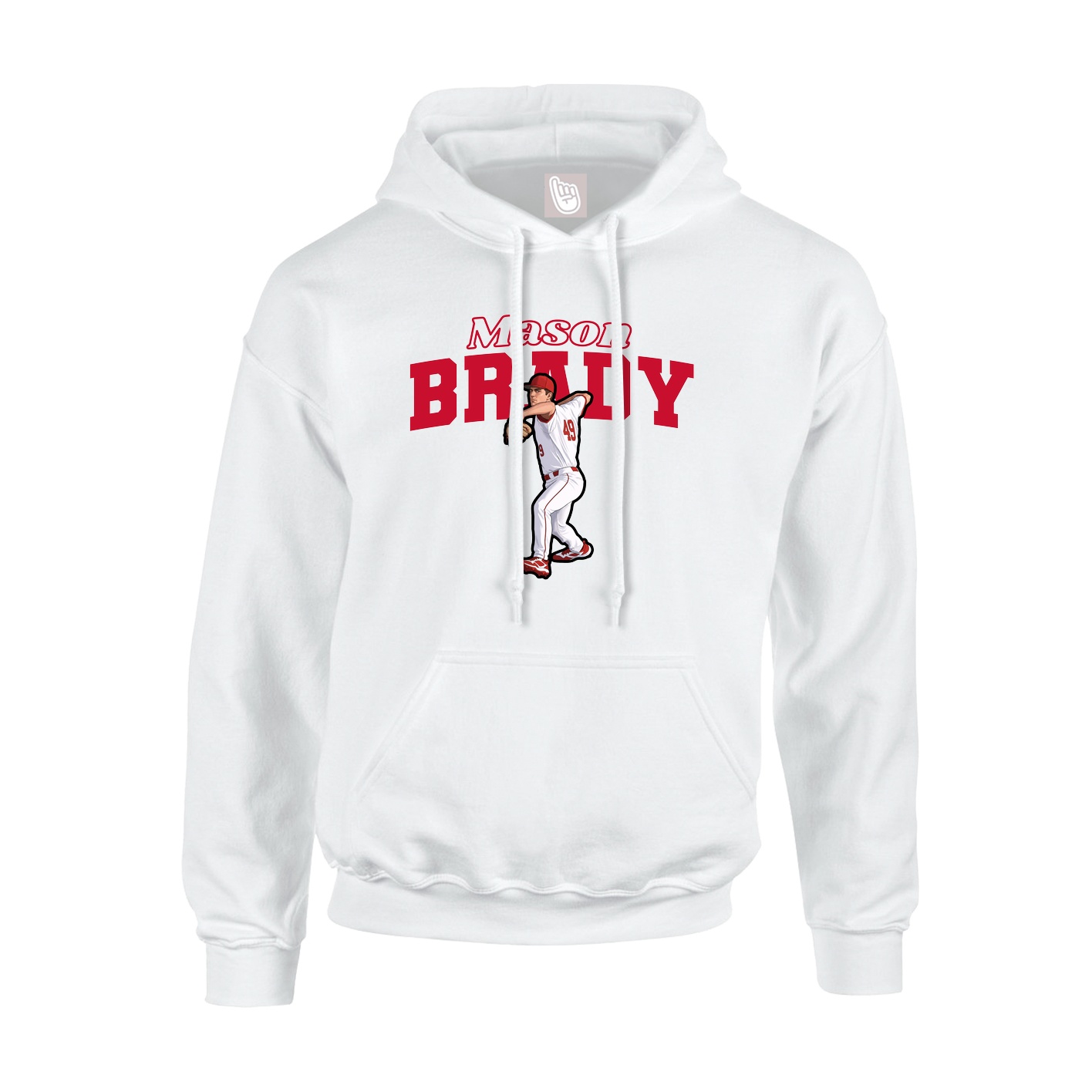 Hoodie — Name Arch in White