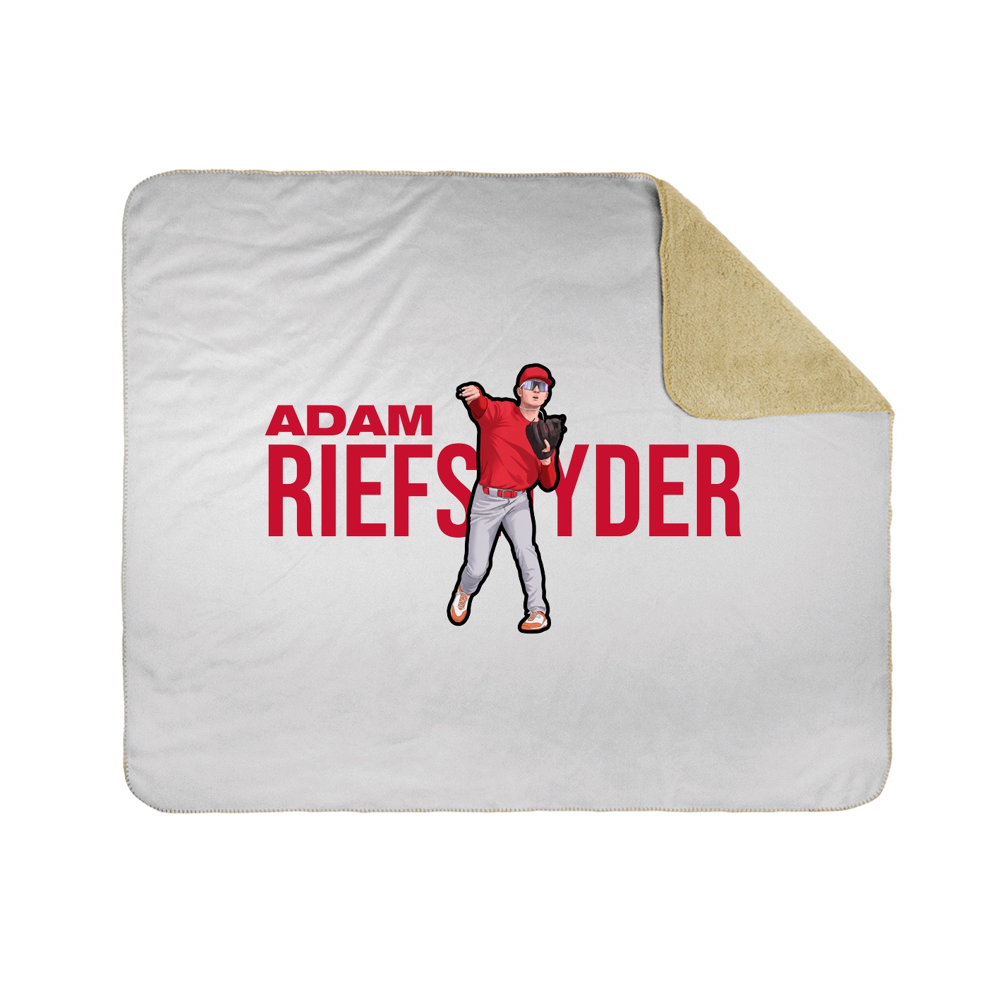 Throw Blanket — Player Name in White