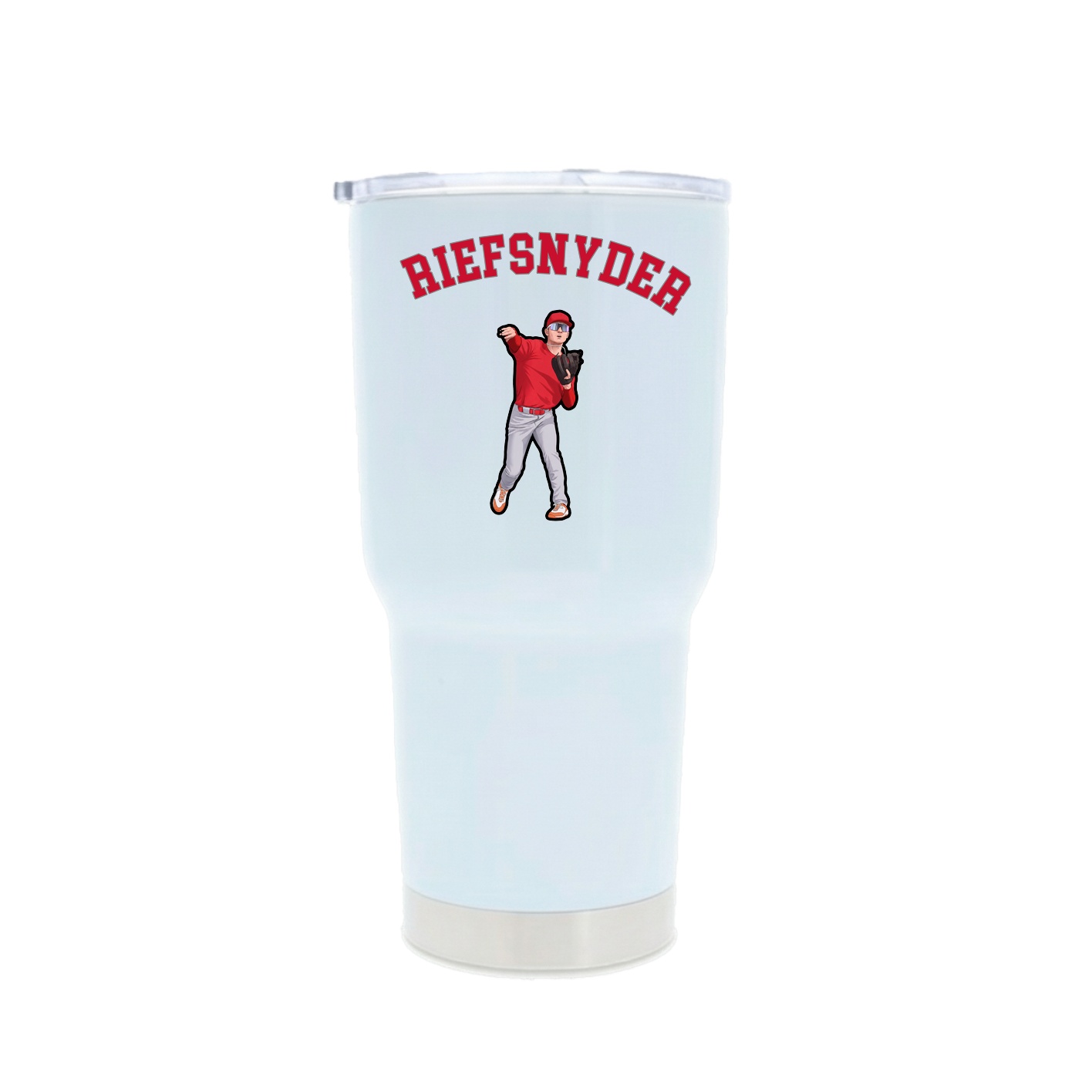 30oz Stainless Steel Tumbler — Shirsey Arch in White