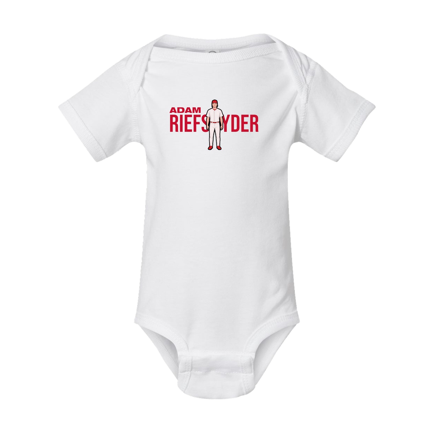 Baby Onesie — Player Name in White