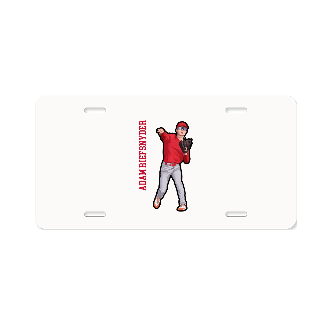 License Plate — Name Vertical in Classic