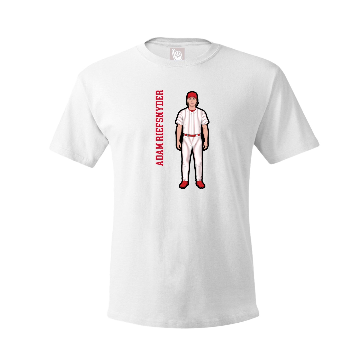 Tee — Name Vertical in White