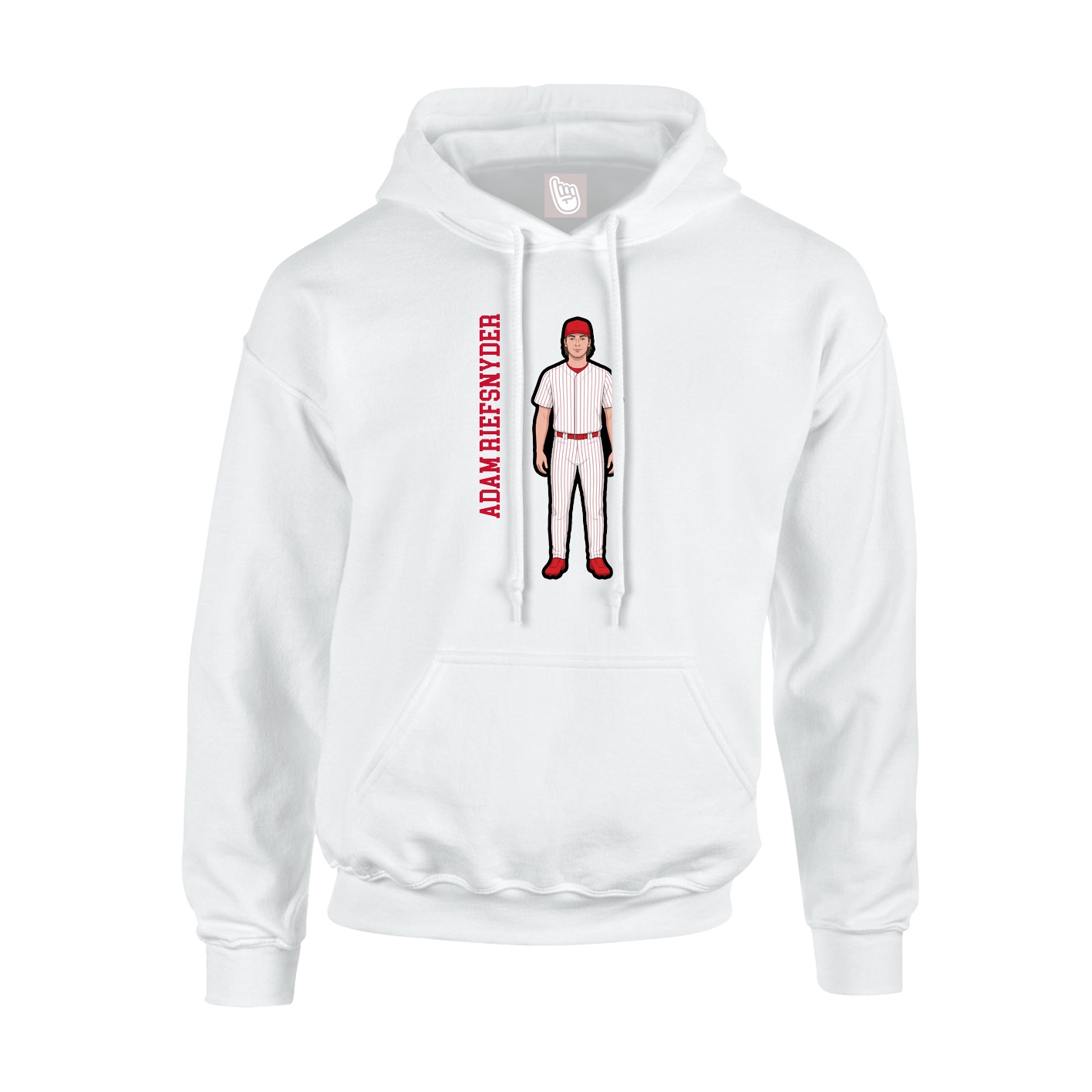 Youth Hoodie — Name Vertical in White