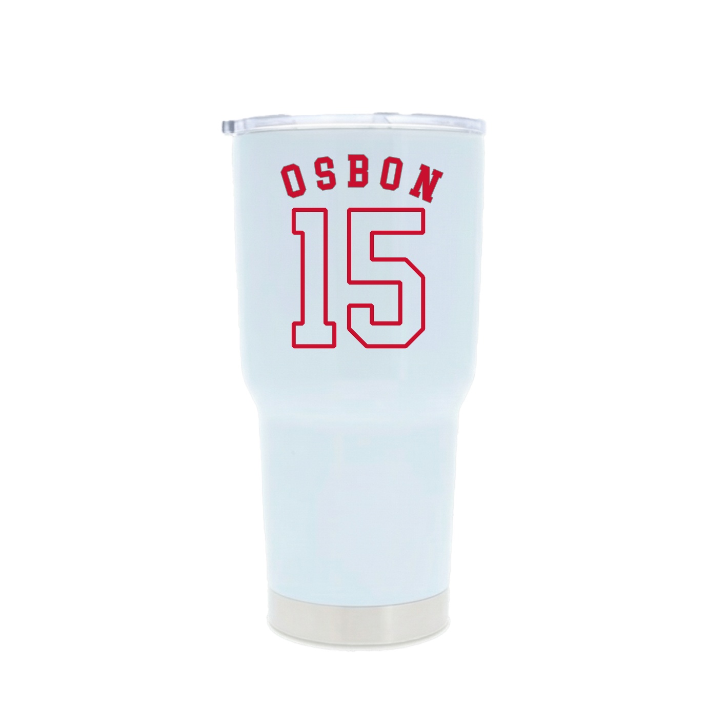 30oz Stainless Steel Tumbler — Shirsey Arch in White