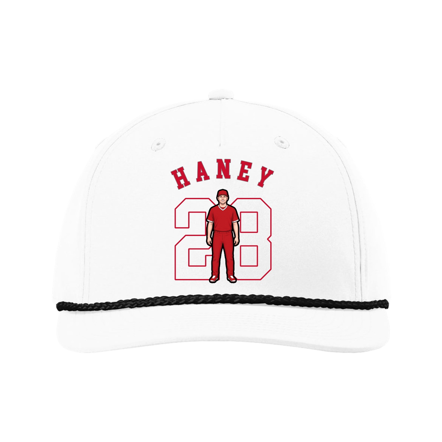 Five-Panel Classic Rope Cap — Shirsey Arch in White