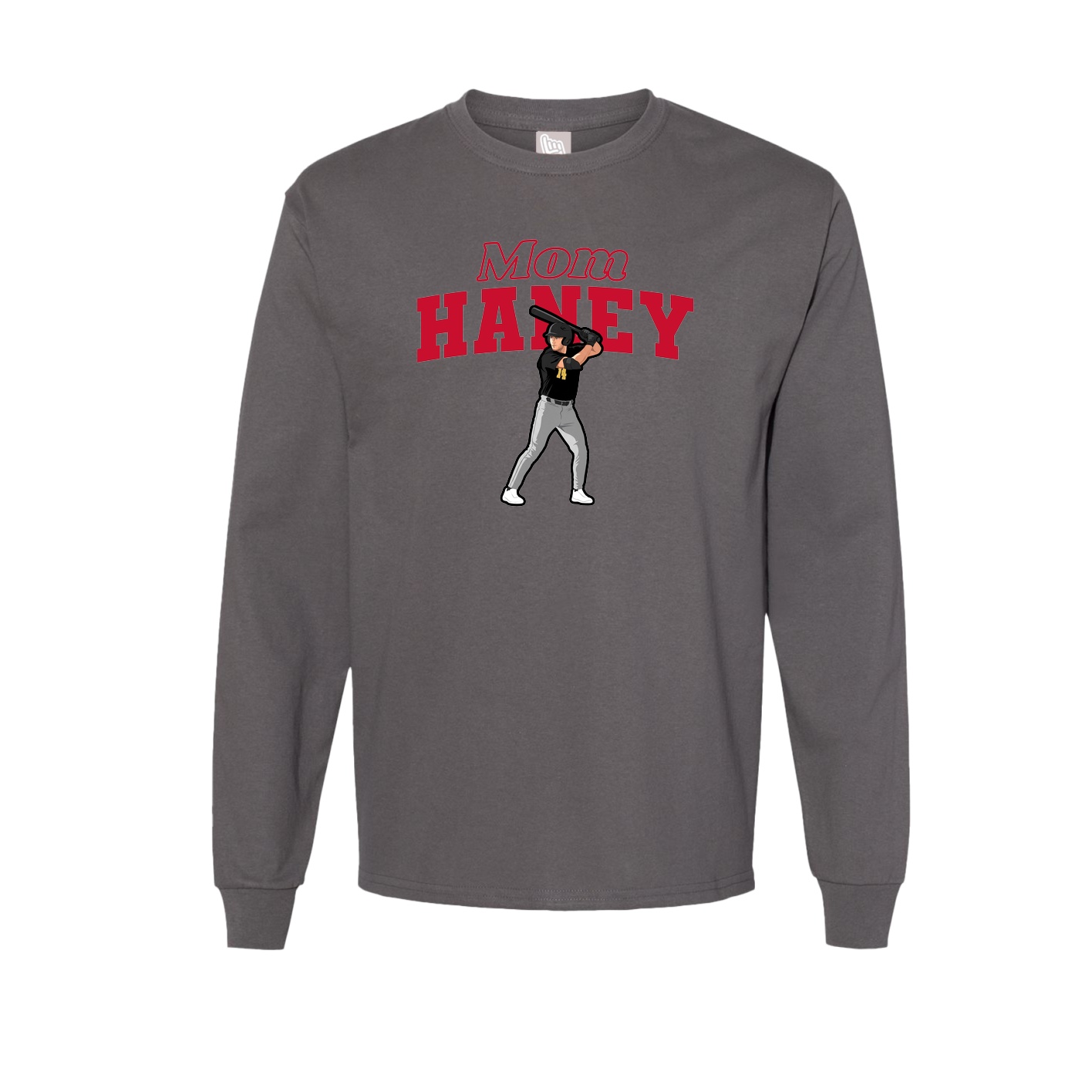 Long Sleeve Tee — Mothers Day Block in Grey