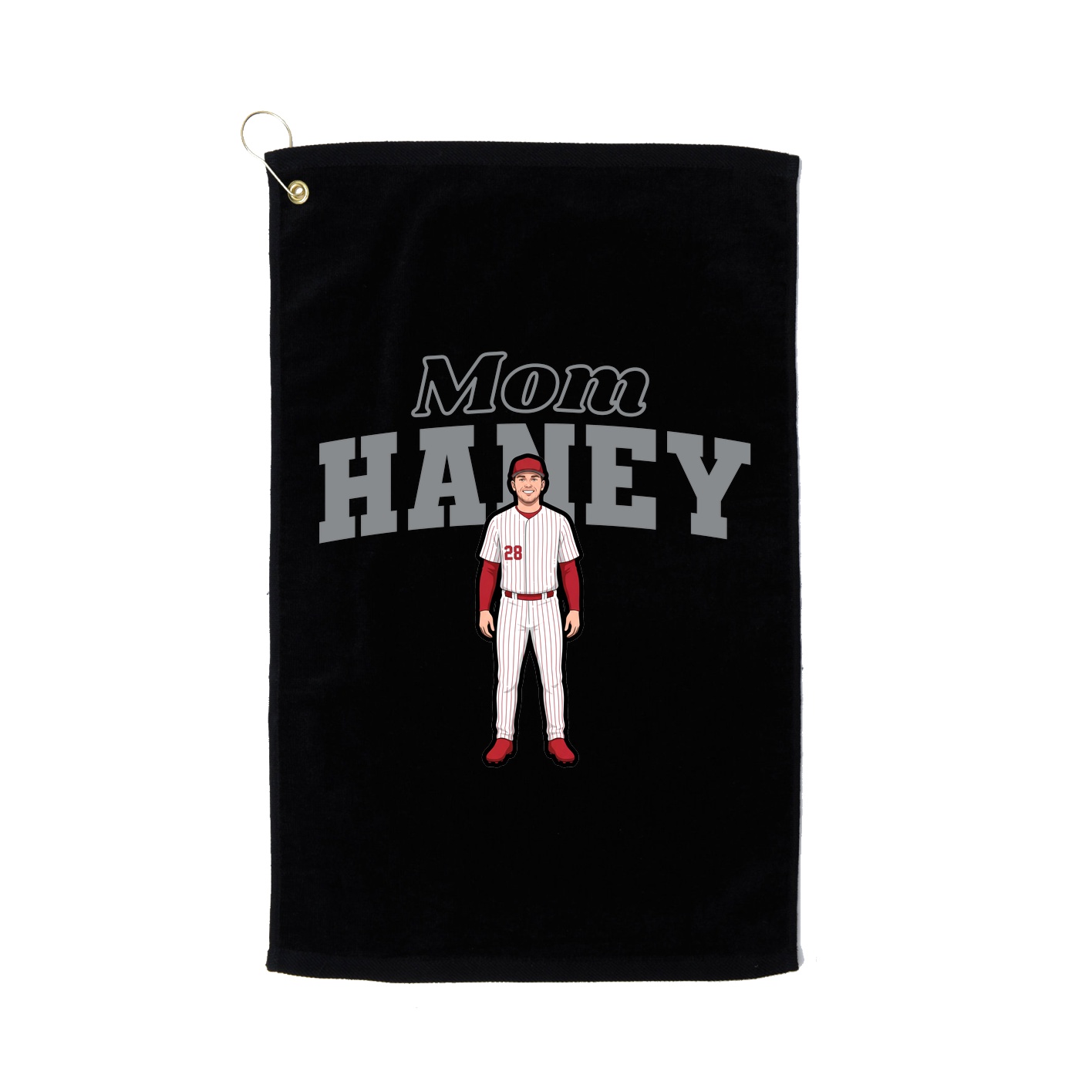 Golf Towel — Mothers Day Block in Black