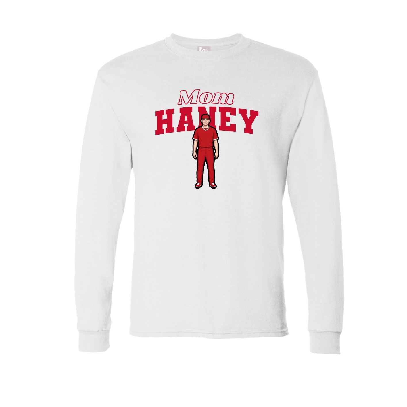 Long Sleeve Tee — Mothers Day Block in White