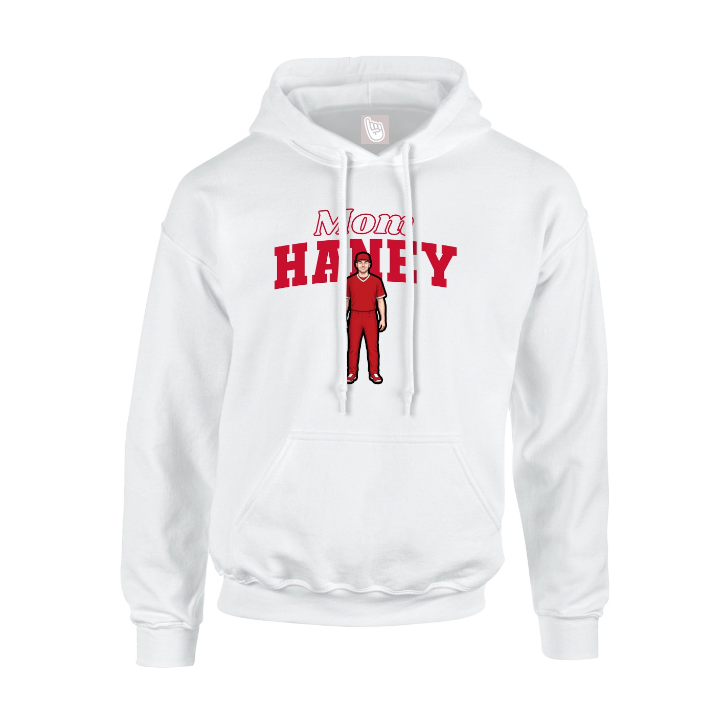 Youth Hoodie — Mothers Day Block in White