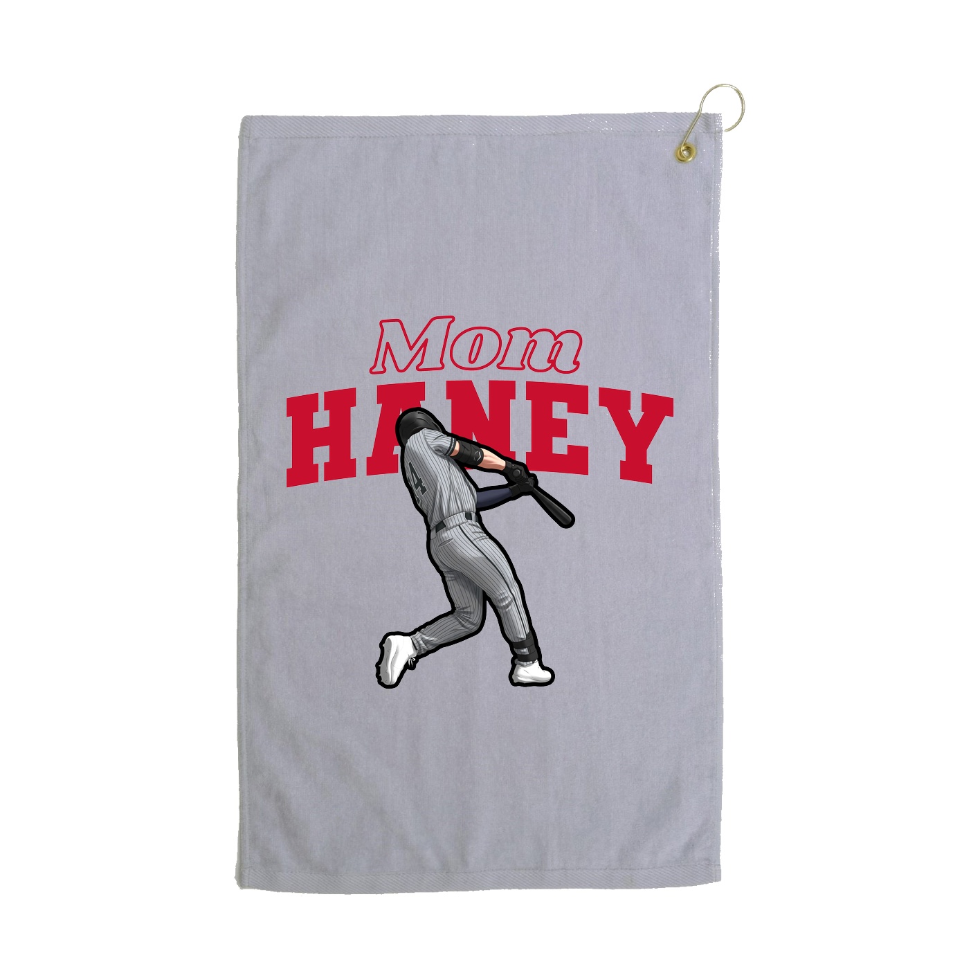 Golf Towel — Mothers Day Block in Grey