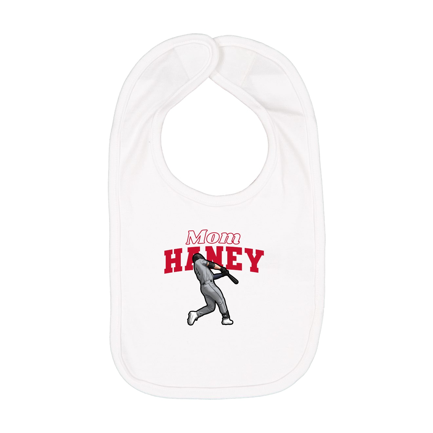 Infant Bib — Mothers Day Block in White