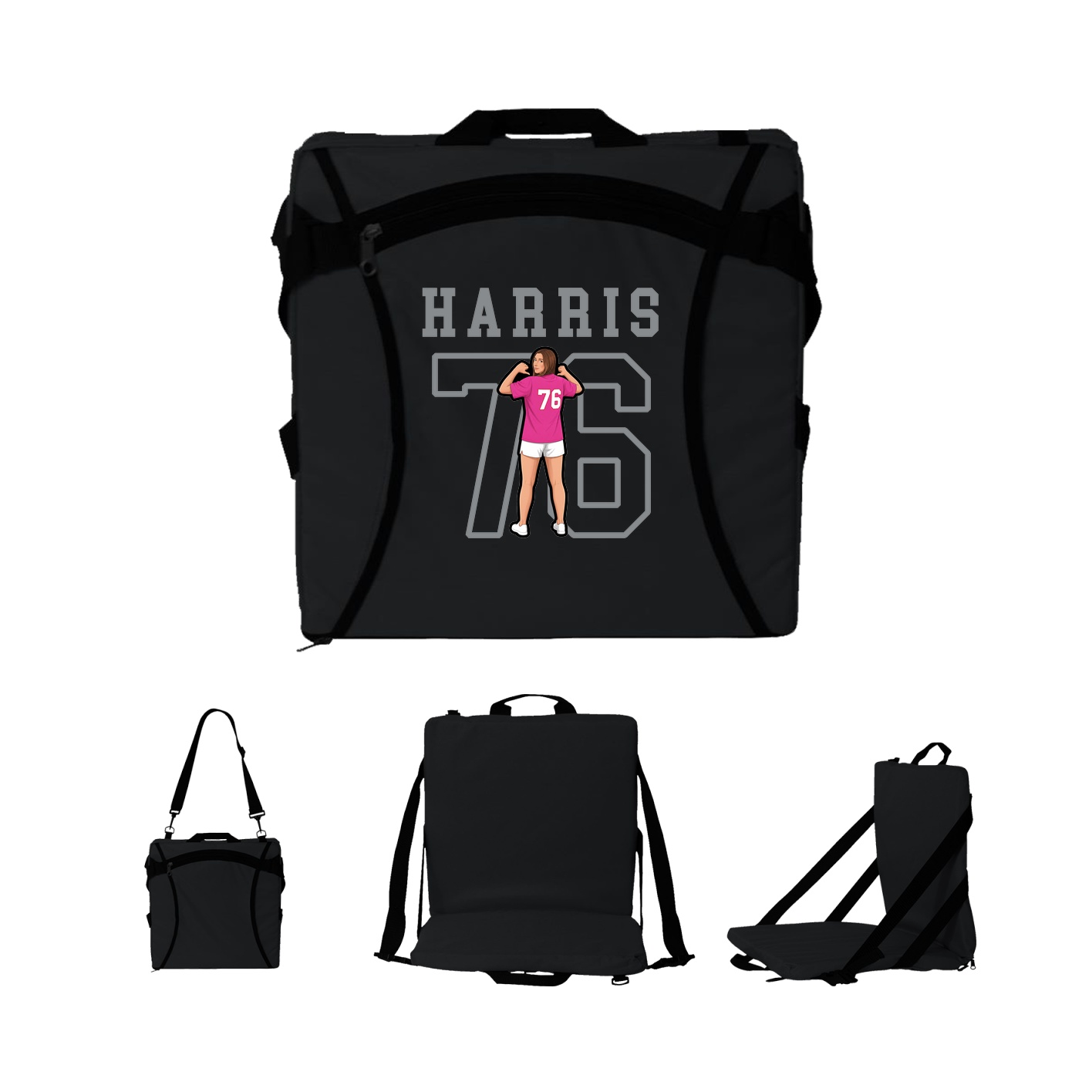 Folding Stadium Seat — Shirsey in Black