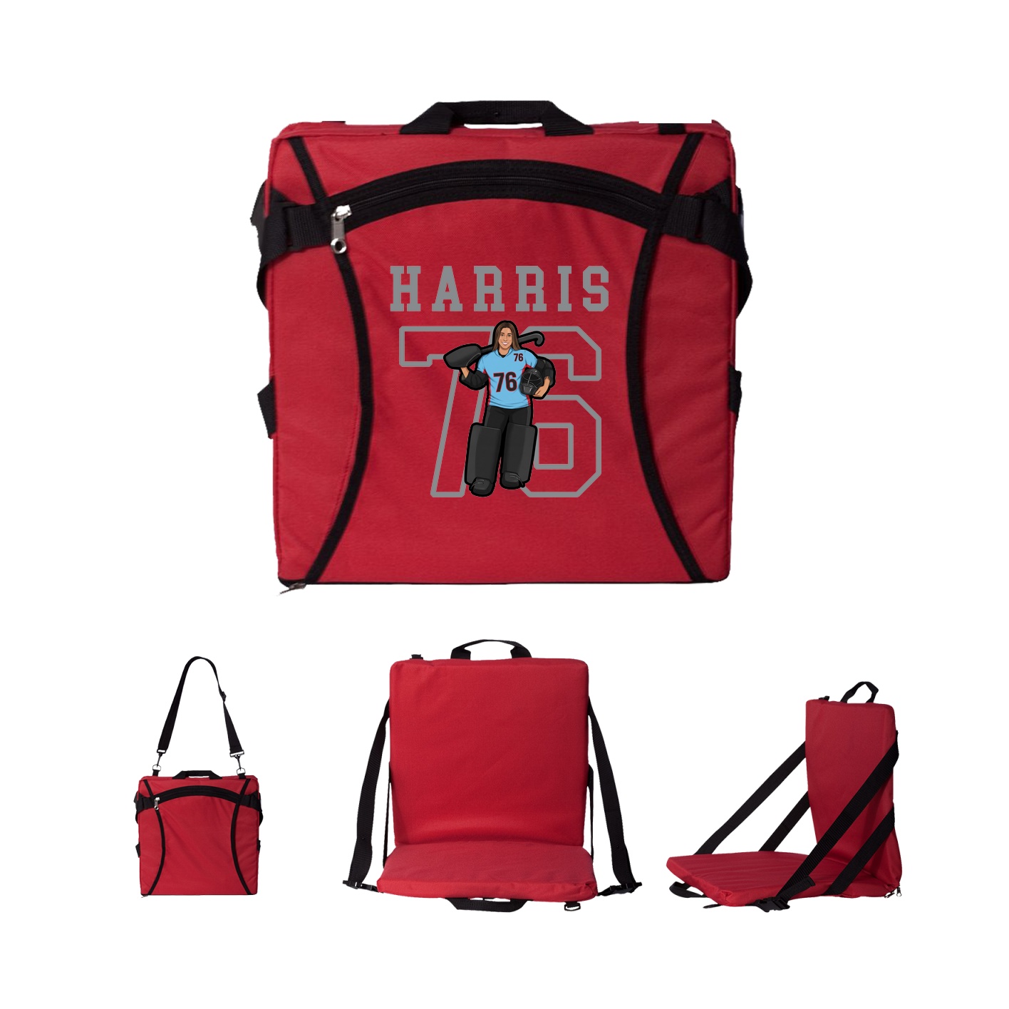 Folding Stadium Seat — Shirsey in Red