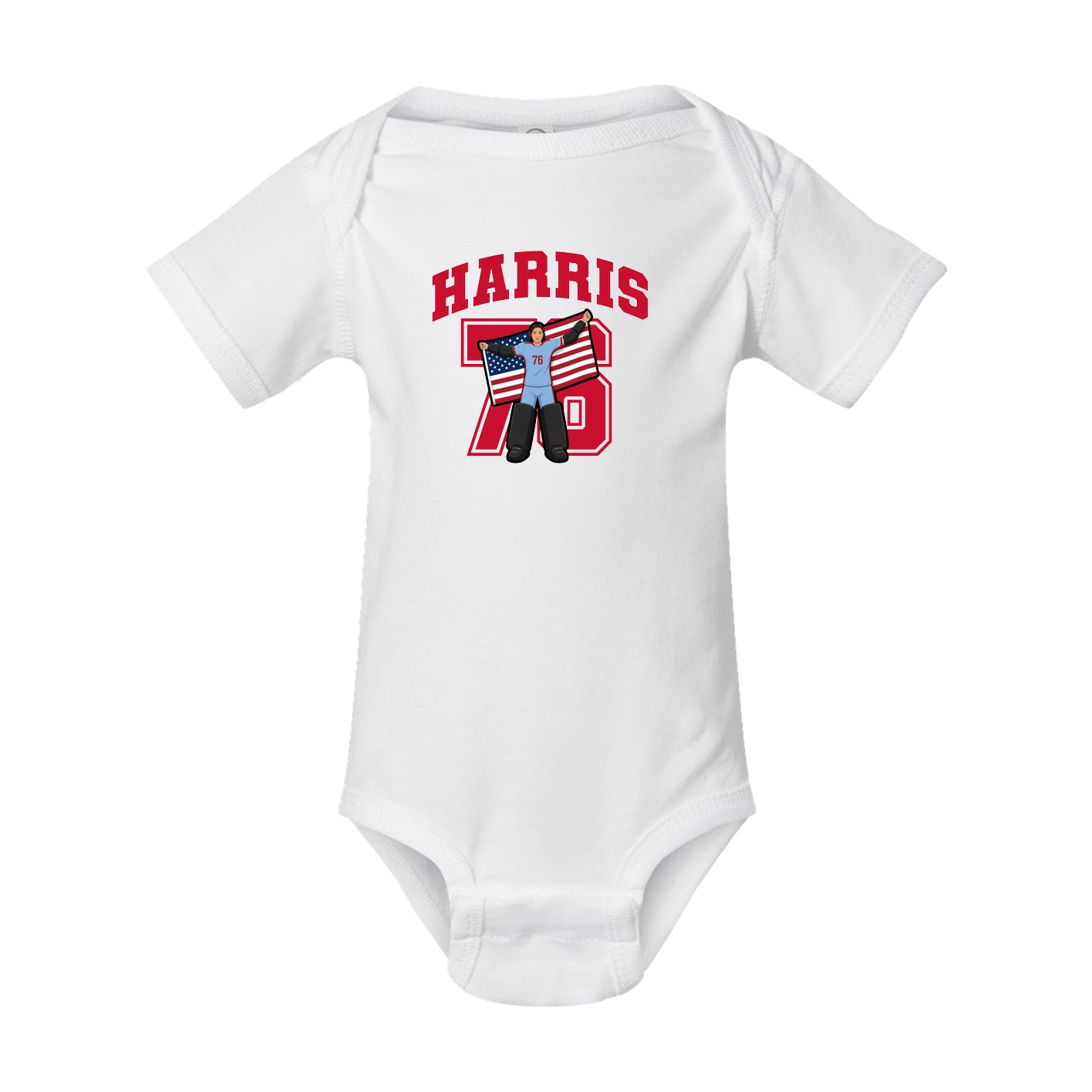 Baby Onesie — Number in White