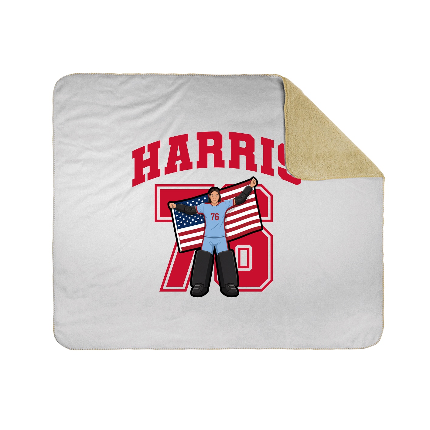 Throw Blanket — Number in White