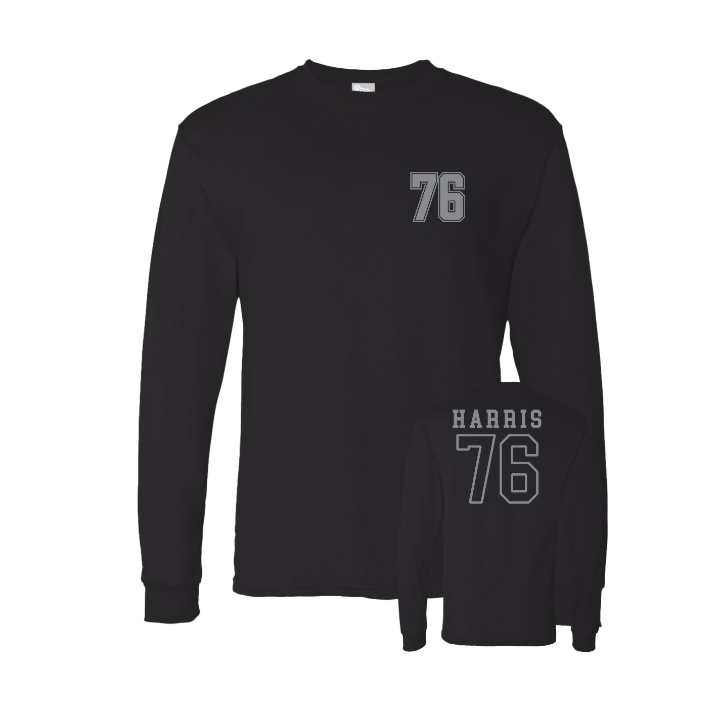 Long Sleeve Tee — Chest Back in Black